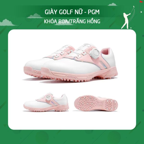 Giày Golf nữ PGM trắng hồng