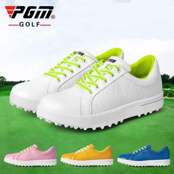 Giày golf nữ PGM trắng xanh