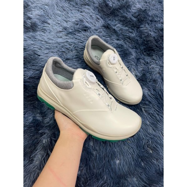 Giày golf nữ Ecco TX224 trắng xanh, khóa Boa