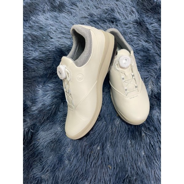Giày golf nữ Ecco TX224 trắng xanh, khóa Boa