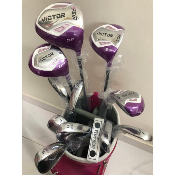 Túi & bộ gậy Golf Full set PGM - Tím, dành cho nữ
