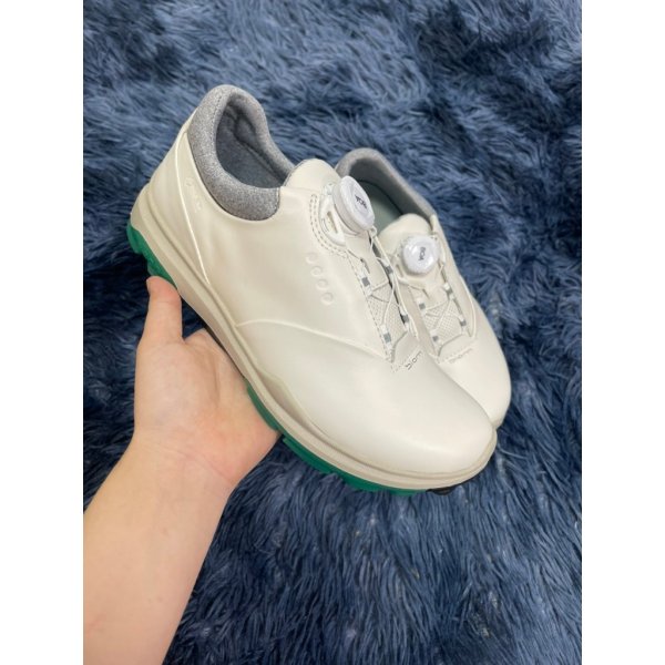 Giày golf nữ Ecco TX224 trắng xanh, khóa Boa