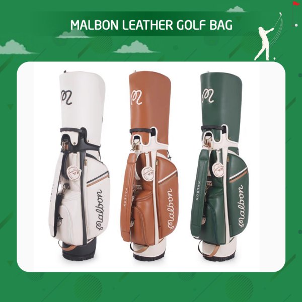 Túi gậy Golf Malbon - nhiều màu, da sần