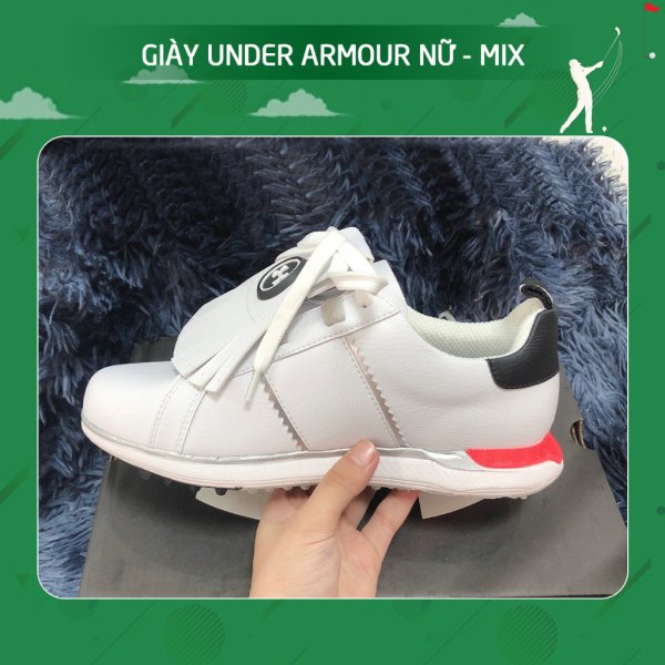 Giày golf UA trắng mix